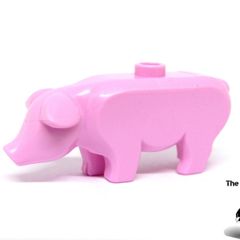 LEGO Farm Pig Unprinted Misprint Prototype Very Rare And Hard To Find From Knighton Castle Set 70357