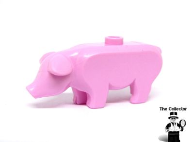 LEGO Farm Pig Unprinted Misprint Prototype Very Rare And Hard To Find From Knighton Castle Set 70357