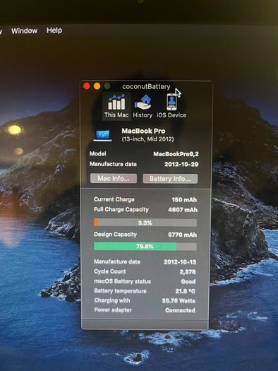 MacBook Pro 2012 13" Core i5 8GB 1TB