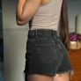 Denim&Co High Quality Denim Shorts S size; embroidery Image 4
