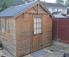 Shed insulated carpet courtains and more . used as nail salon before. Buyer must dismantle and collect