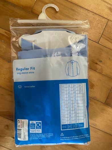 school shirts light blue 7-8 new
