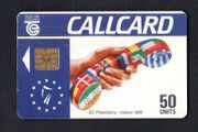 1990 Ireland 50 unit EC Presidency '90 (Gemplus GEM1) Callcard Used. Telecom Eireann card number 1026.