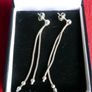 Vintage Sterling Silver 925 -  2 Strand Balls Drop Earrings 2,63g Image 5