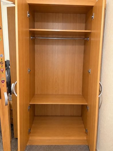 Large Solid Wooden Wardrobe with Mirrors & Storage