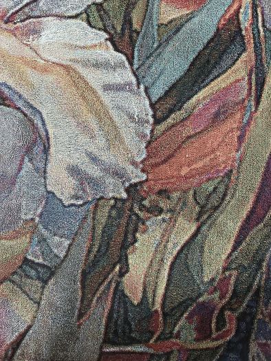 Beautiful tapestry with irises