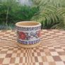 Beautiful Nicholas Mosse Small Straight-Sided Circular Pot/Bowl in the Popular but Discontinued "Kilfane Rose" Pattern, Circa 1996-2004 Image 2