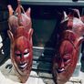 Two carved tribal masks Image 9
