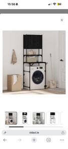 vidaXL Washing Machine Cabinet Black 0ak