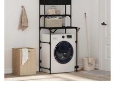 vidaXL Washing Machine Cabinet Black 0ak