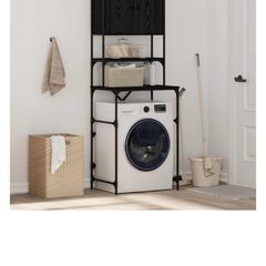 vidaXL Washing Machine Cabinet Black 0ak