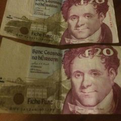 4 x daniel o Connell 20 pound note