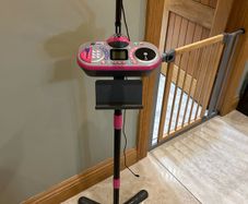 Kids karaoke stand and player