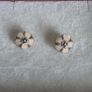 Pandora cherry blossom clips charm, featuring smooth cream enamel petals and a sterling silver beaded center very good condition Image 2