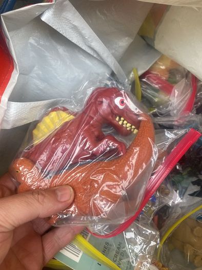 bag of toys and figures