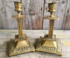 Ornate Brass Candle Holders KAS1221