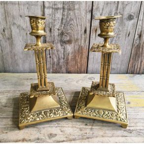Ornate Brass Candle Holders KAS1221