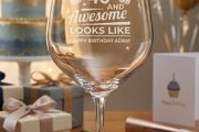 Personalised 40th Birthday Wine Glass