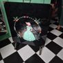 Vintage painted glass Art Deco fire screen Image 6