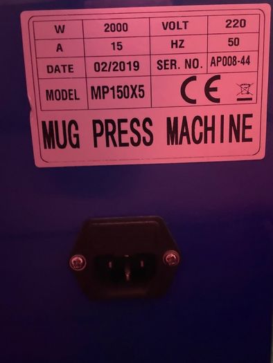 UKPress Blue Wave MP105x5 5 Station Mug Heat Press for 11oz Mugs