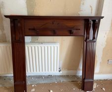 wood mantlepiece