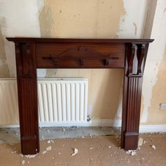wood mantlepiece