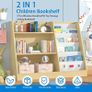 Childrens bookcase Kids Bookshelf Wooden kids Storage Book Rack for kids room,Nursery Shelf and Toy Storage Unit for Books, Bedroom, Playroom, Storage Organizer (Oak Image 3
