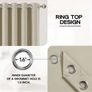 Ivory Cream Black Out Curtains Image 6