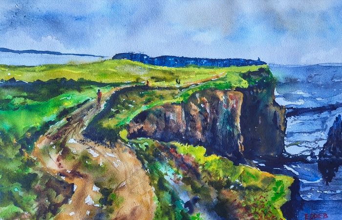 cliffs of moher watercolour