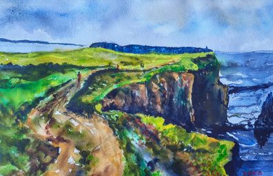 cliffs of moher watercolour