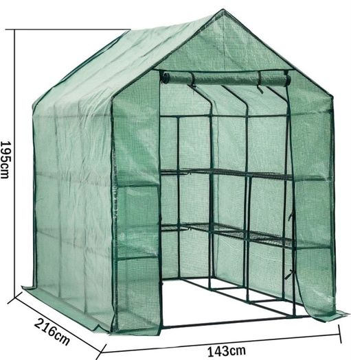 Greenhouse Grow House with 8 Shelves,143 x 216 x 195 cm (FREE POSTAGE)