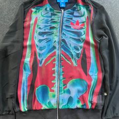 Adidas X Rita Ora O Ray Skeleton Zip Up Track Jacket Semi Transparent USED UK 10