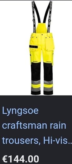 Waterproof rain work trousers
