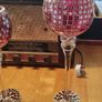 Red Mosaic Candle Holder Set (26282) Image 3