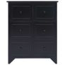 Side Cabinet with 6 Drawers Black 60x30x75 cm Paulownia Wood Image 3