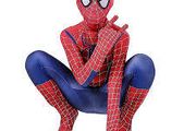 Spiderman Kids Superhero Spider Costume Spandex Jumpsuit Halloween Cosplay Costumes Bodysuit Kids Head Cover Separation Party Set