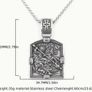 Men's Stainless Steel Dragon Knight Pendant Necklace, new, unopened. Image 2