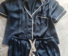 Navy Satin Pyjamas