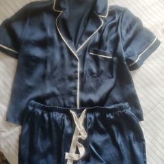 Navy Satin Pyjamas