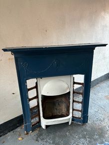 Antique cast iron fireplace