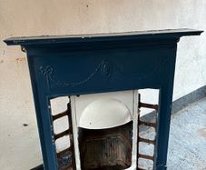 Antique cast iron fireplace