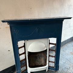 Antique cast iron fireplace