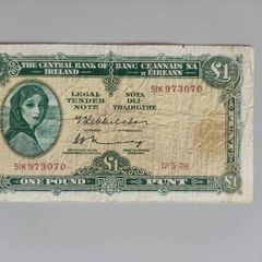 One Punt note 1974 Lady Lavery