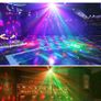 Party Lights 3 in 1 Magic Disco Ball Laser LED Strobe PartyLight Sound-Activated DMX DJ Stage Light LED Laser Strobe Party Stage Lights Disco Laser DJ Remote Control Sound Activated DMX Club Light for Concert Gig Live Events Shows Image 3