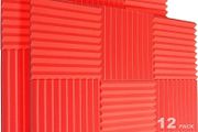 12 Pack Acoustic Foam Panels, 1" X 12" X 12" Studio Soundproof Wedge-shaped Fireproof Soundproof Liner Acoustic Treatment Foam (FREE POSTAGE)