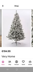 7ft flocked Emperor Christmas tree