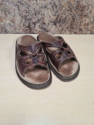 Womens Vintage Dr Martens 3a81 Butterfly  Sandals Peanut Sandals Brown Leather Size Uk 6 Eu 39