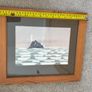 Vintage Watercolour Painting of a Lighthouse on a Rock Formation Image 7