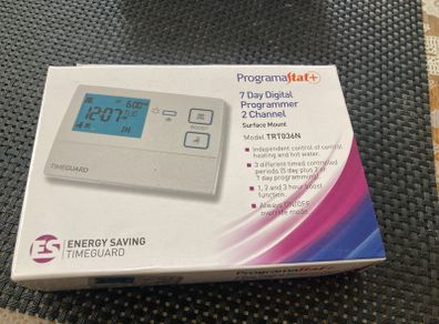 TimeGaurd 7 Day Digital , 2 Channel programmer .Model TRT036N