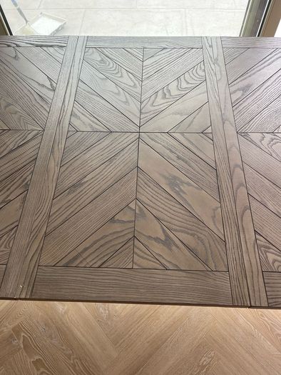 Monroe dark oak extendable dining table